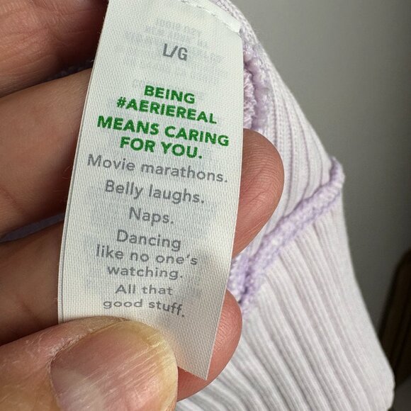 NWT Aerie Oversized Mock Neck Sweatshirt Lavender Purple Ribbed Cozy Pullover - Picture 10 of 13